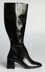 Therapy - Wolf Boots in Black Croc