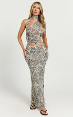 Lioness - Luxe Tie Top in Zebra
