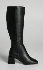Therapy - Wolf Boots in Black Matte PU